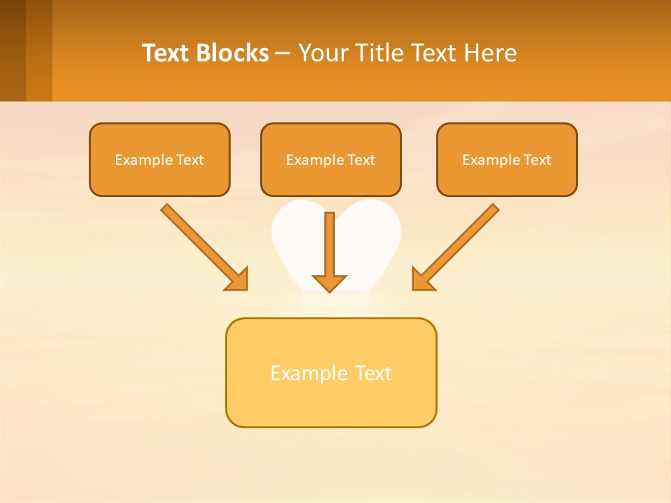 A Powerpoint Presentation With A Heart In The Water PowerPoint Template