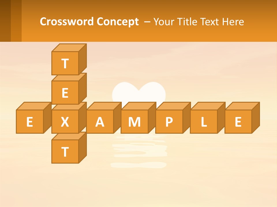 A Powerpoint Presentation With A Heart In The Water PowerPoint Template