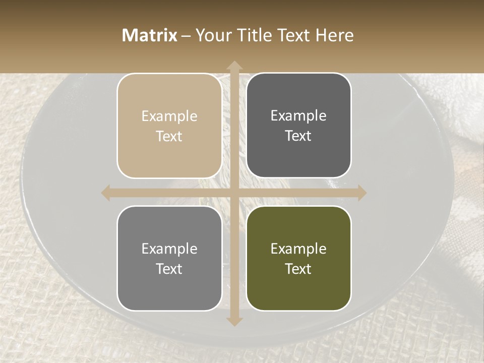 A Black Bowl With A Plant Inside Of It PowerPoint Template