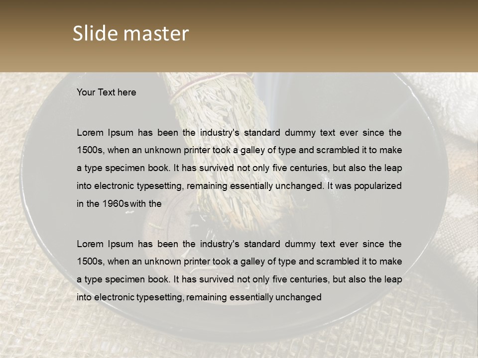 A Black Bowl With A Plant Inside Of It PowerPoint Template