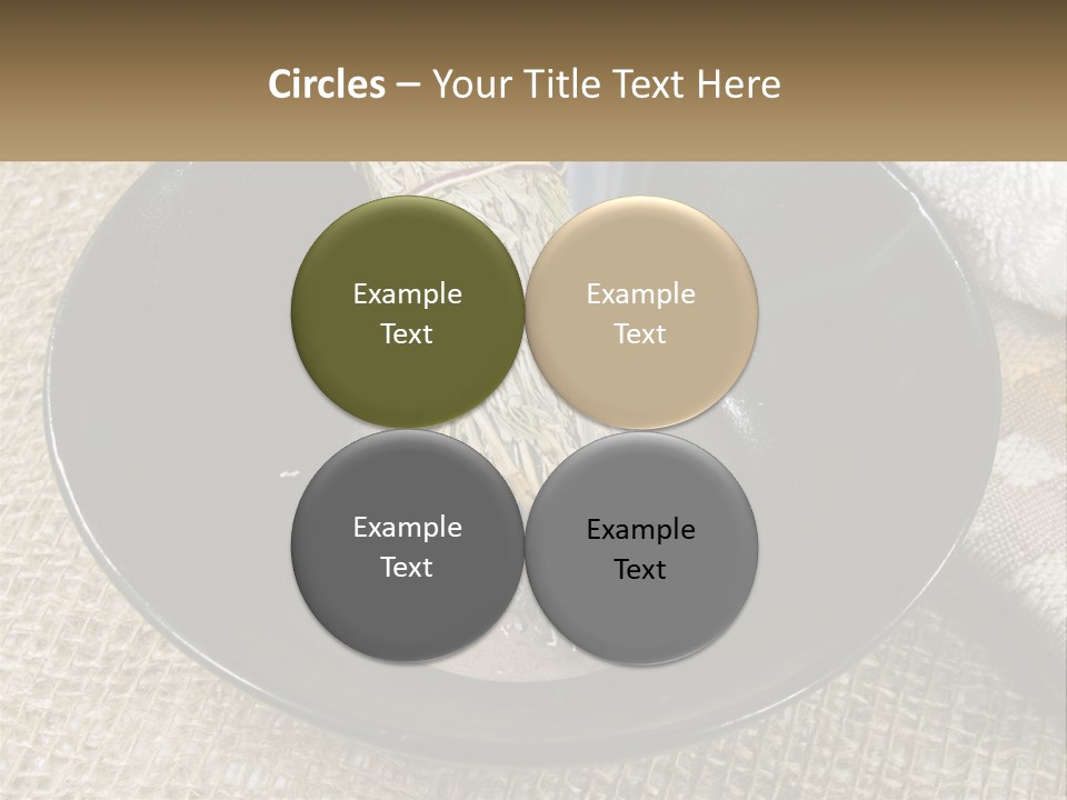 A Black Bowl With A Plant Inside Of It PowerPoint Template