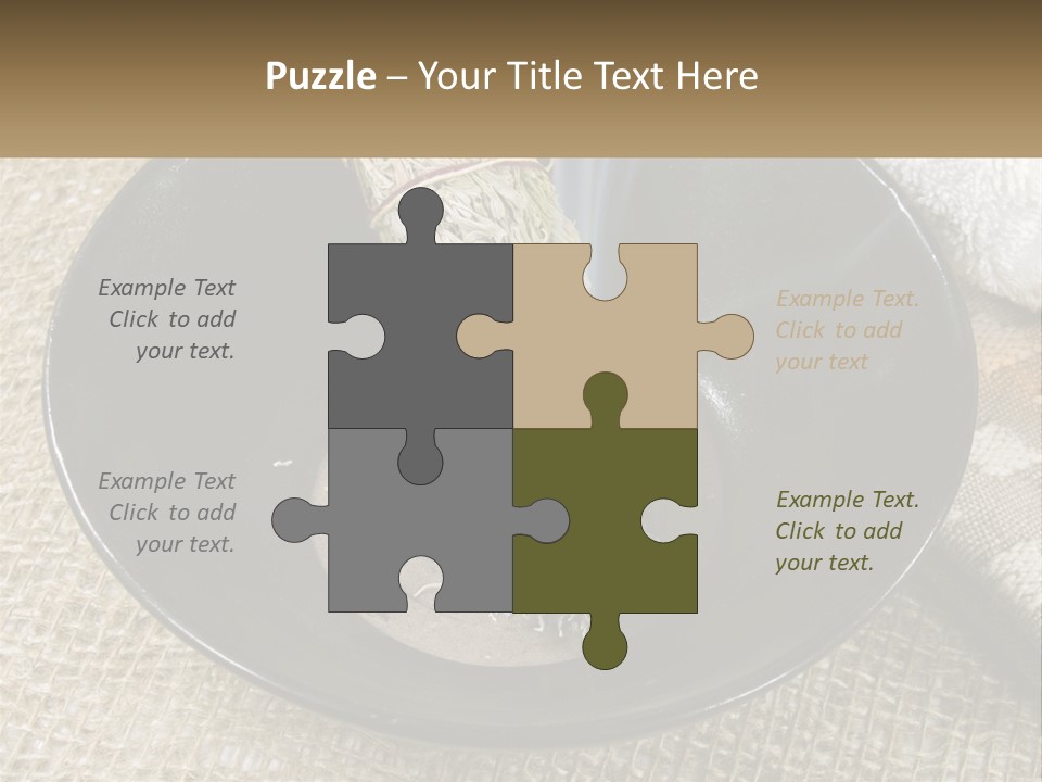 A Black Bowl With A Plant Inside Of It PowerPoint Template