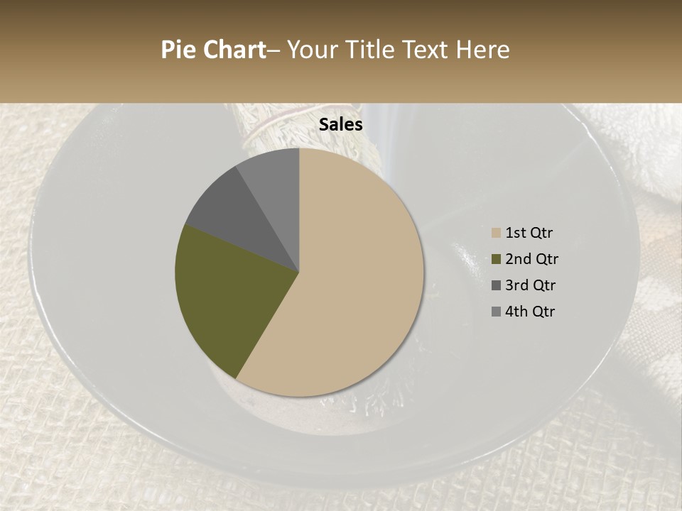 A Black Bowl With A Plant Inside Of It PowerPoint Template