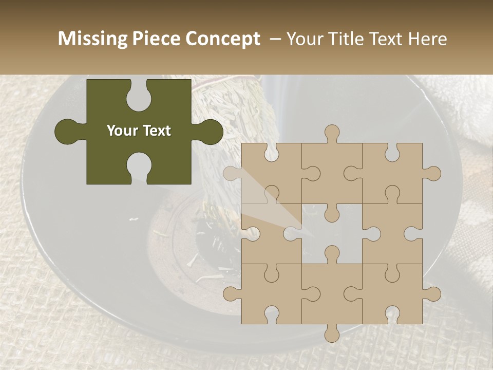 A Black Bowl With A Plant Inside Of It PowerPoint Template