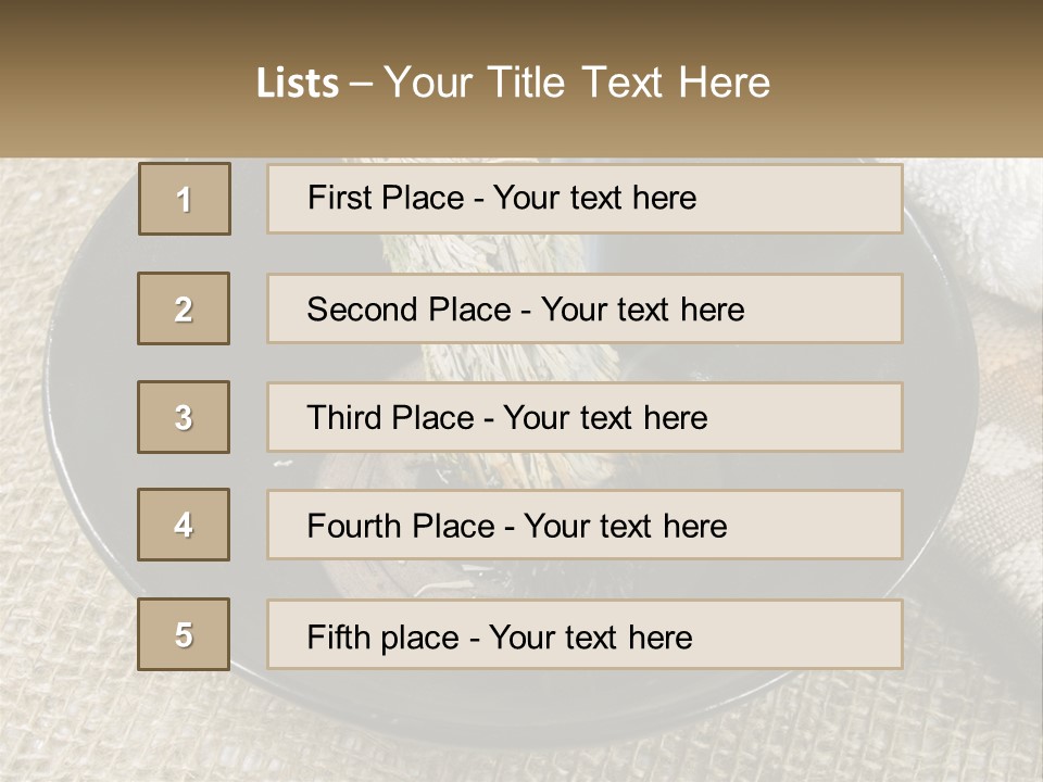 A Black Bowl With A Plant Inside Of It PowerPoint Template