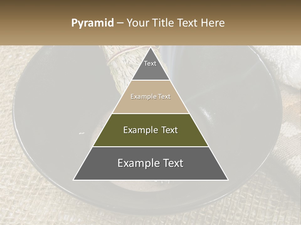 A Black Bowl With A Plant Inside Of It PowerPoint Template