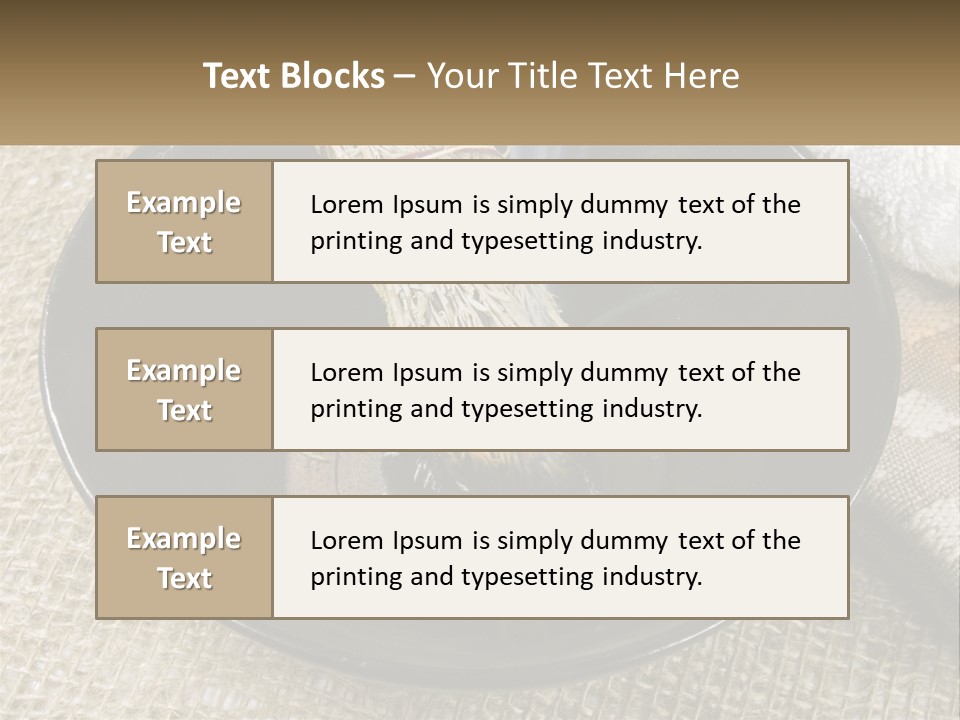 A Black Bowl With A Plant Inside Of It PowerPoint Template