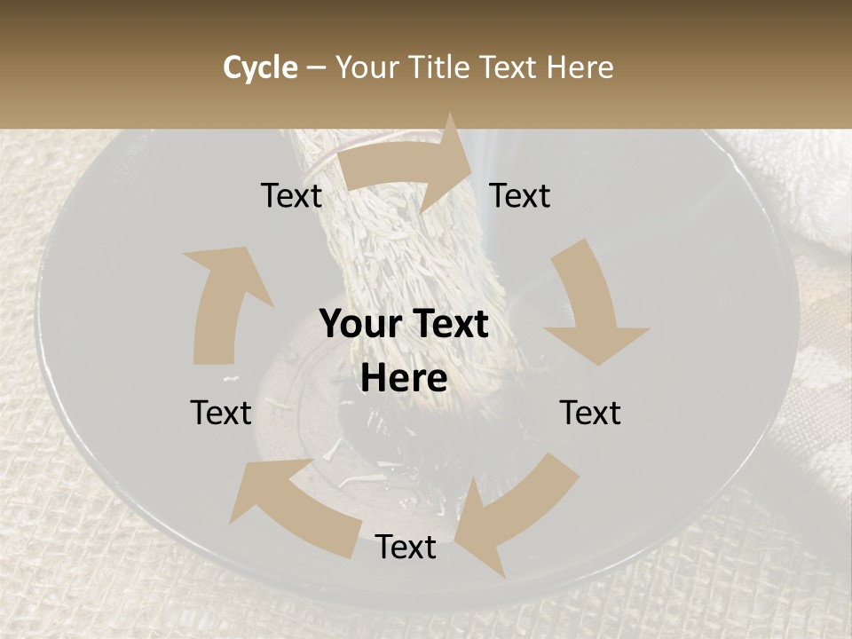 A Black Bowl With A Plant Inside Of It PowerPoint Template