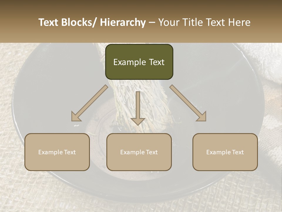 A Black Bowl With A Plant Inside Of It PowerPoint Template