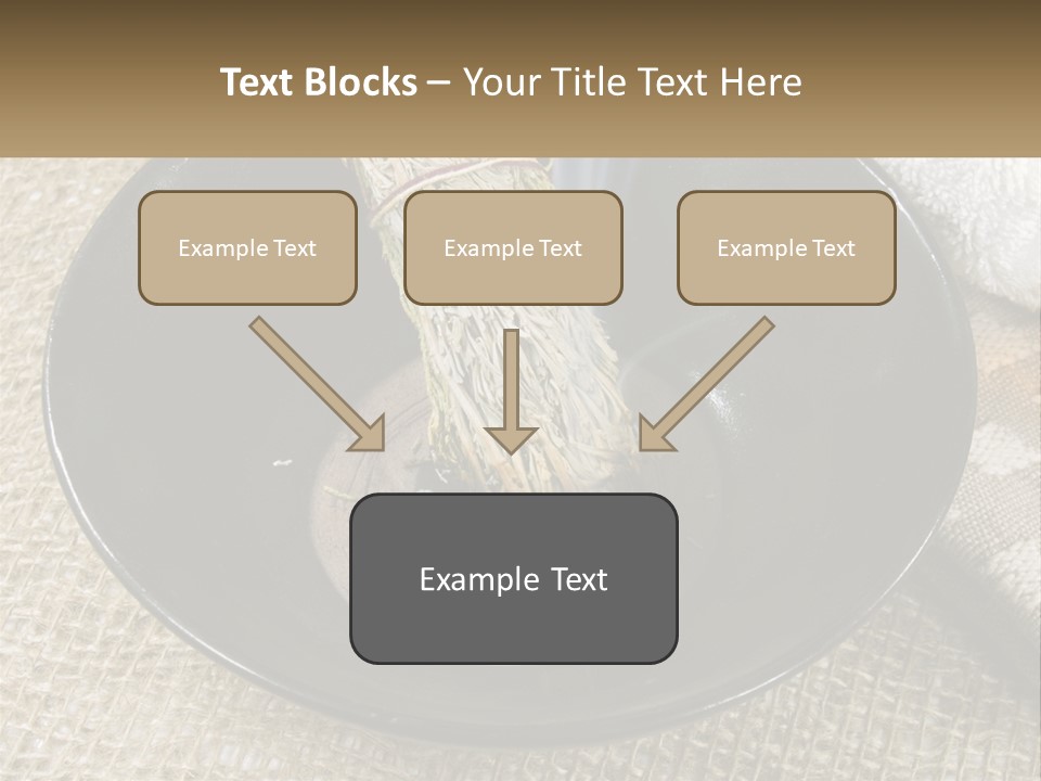 A Black Bowl With A Plant Inside Of It PowerPoint Template