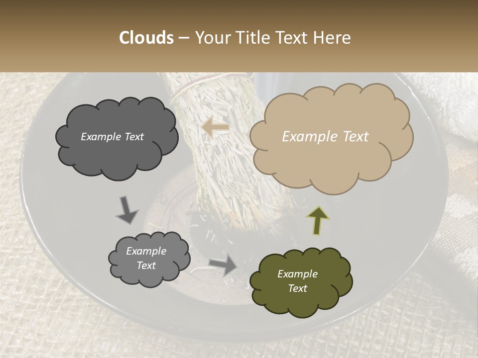 A Black Bowl With A Plant Inside Of It PowerPoint Template