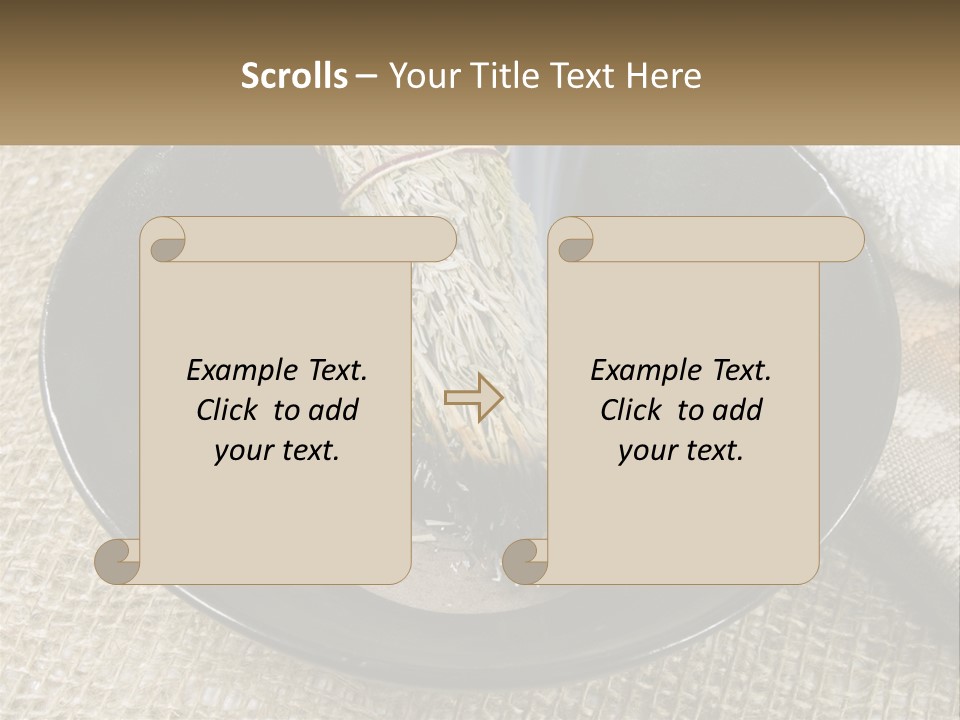 A Black Bowl With A Plant Inside Of It PowerPoint Template