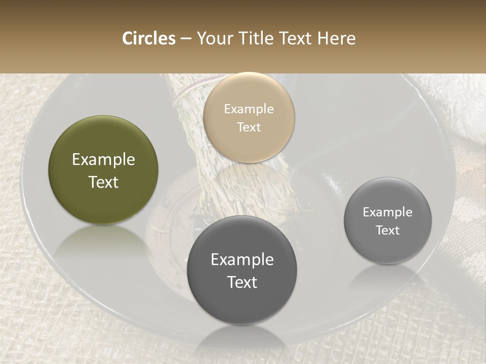 A Black Bowl With A Plant Inside Of It PowerPoint Template