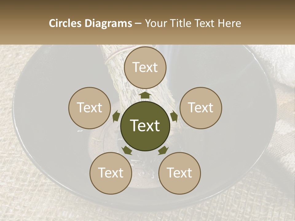 A Black Bowl With A Plant Inside Of It PowerPoint Template