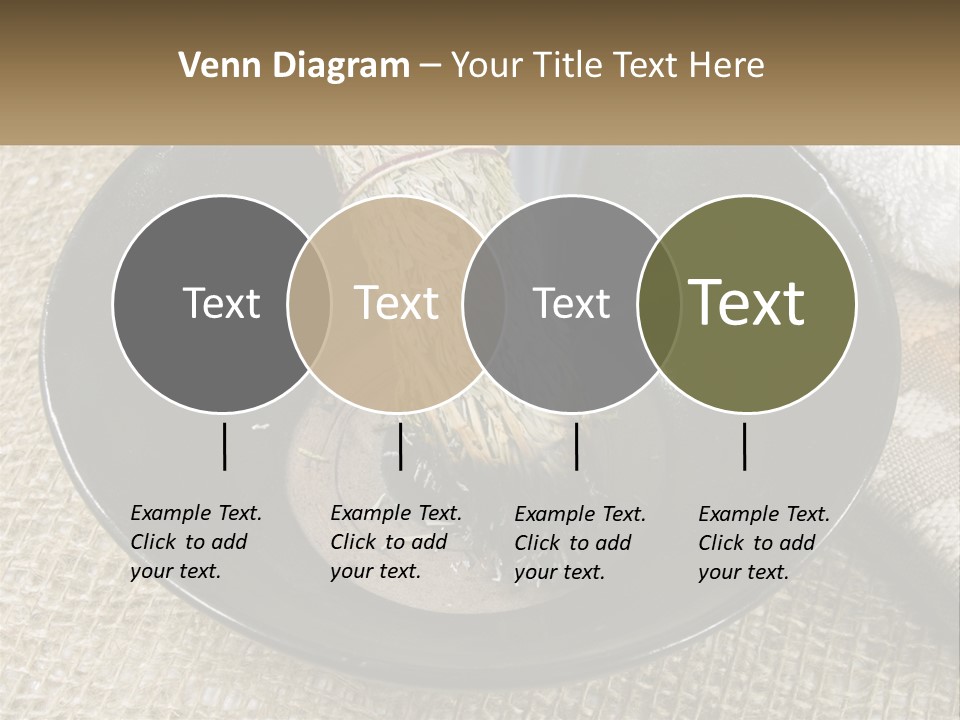 A Black Bowl With A Plant Inside Of It PowerPoint Template