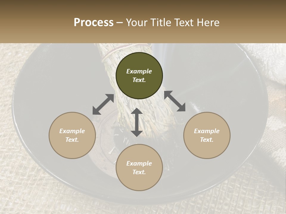 A Black Bowl With A Plant Inside Of It PowerPoint Template