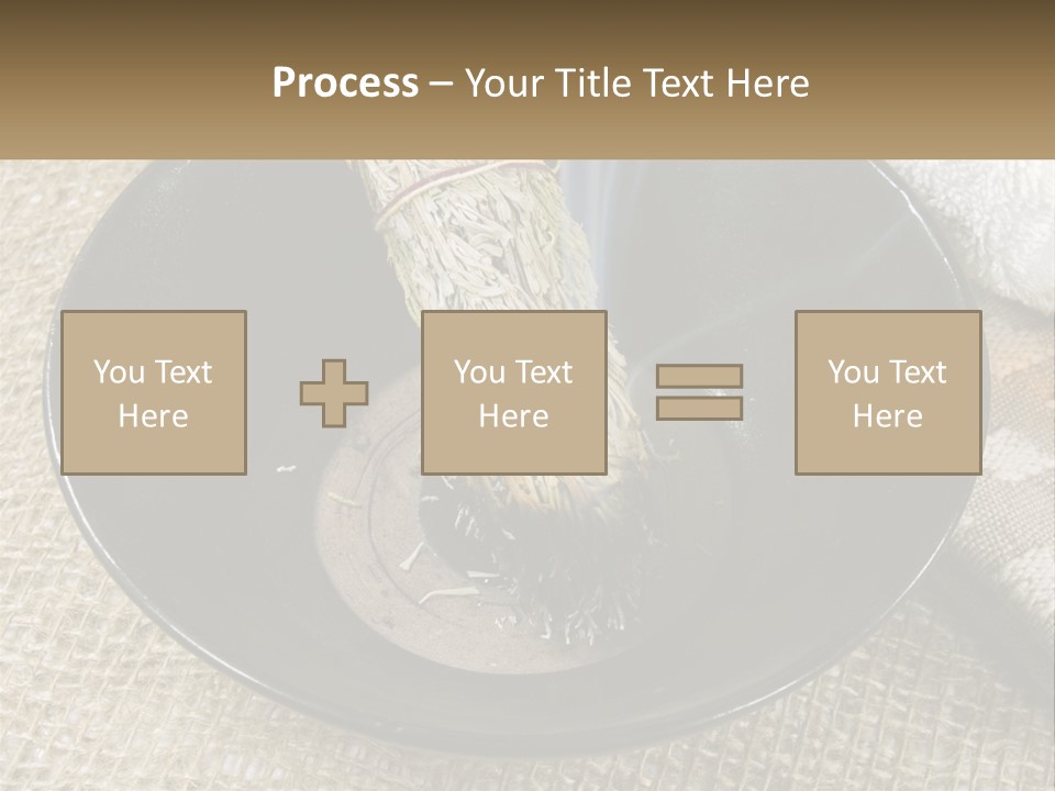 A Black Bowl With A Plant Inside Of It PowerPoint Template