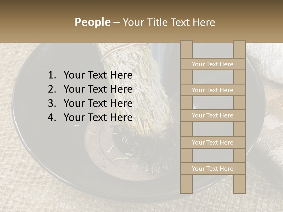 A Black Bowl With A Plant Inside Of It PowerPoint Template