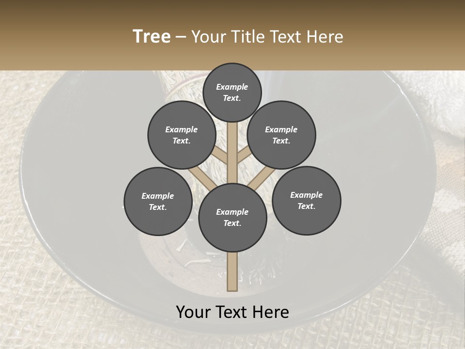 A Black Bowl With A Plant Inside Of It PowerPoint Template