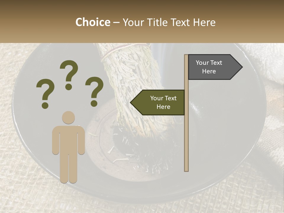 A Black Bowl With A Plant Inside Of It PowerPoint Template