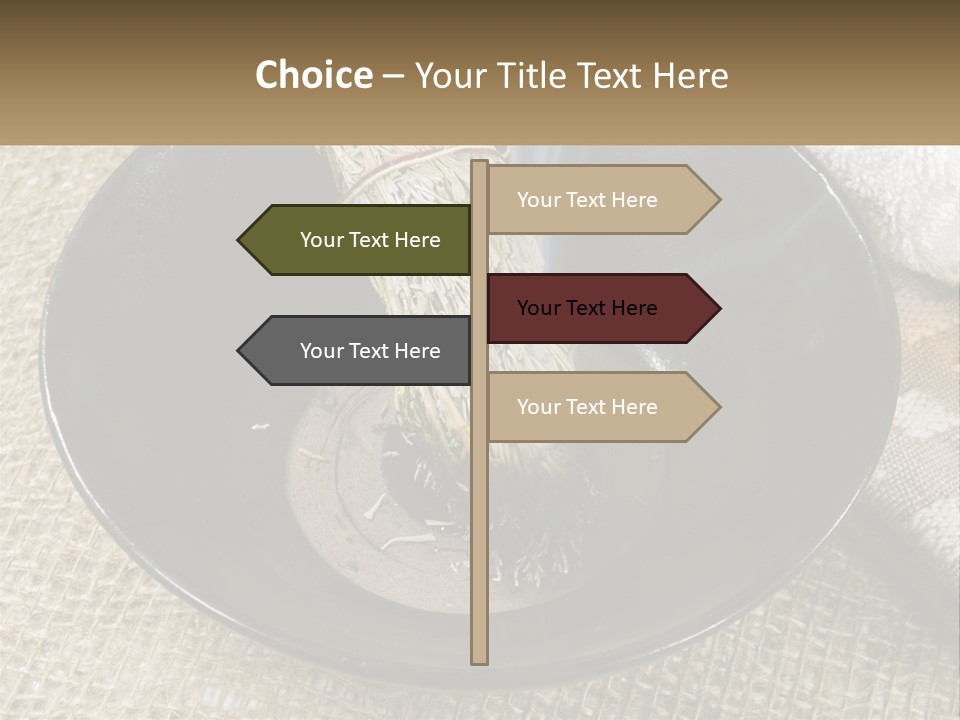 A Black Bowl With A Plant Inside Of It PowerPoint Template