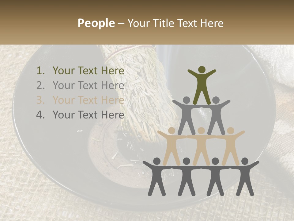 A Black Bowl With A Plant Inside Of It PowerPoint Template