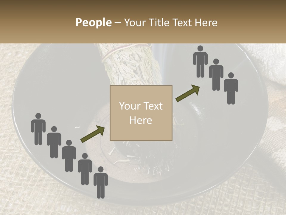 A Black Bowl With A Plant Inside Of It PowerPoint Template