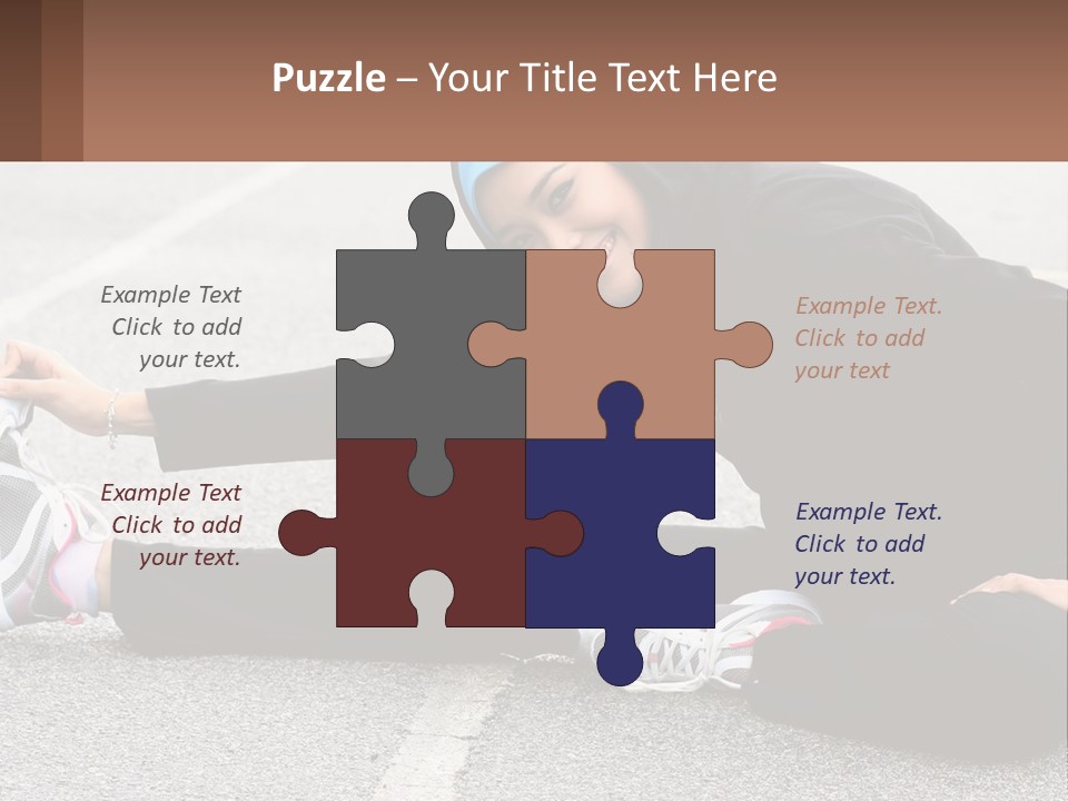 A Woman In A Hijab Is Sitting On The Ground PowerPoint Template