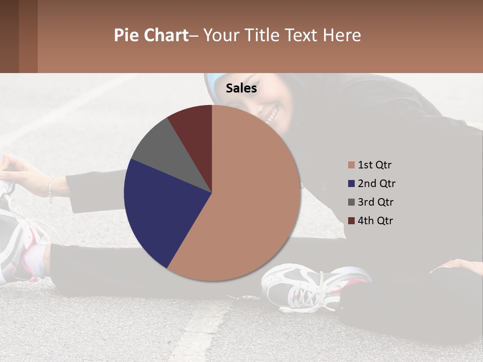 A Woman In A Hijab Is Sitting On The Ground PowerPoint Template