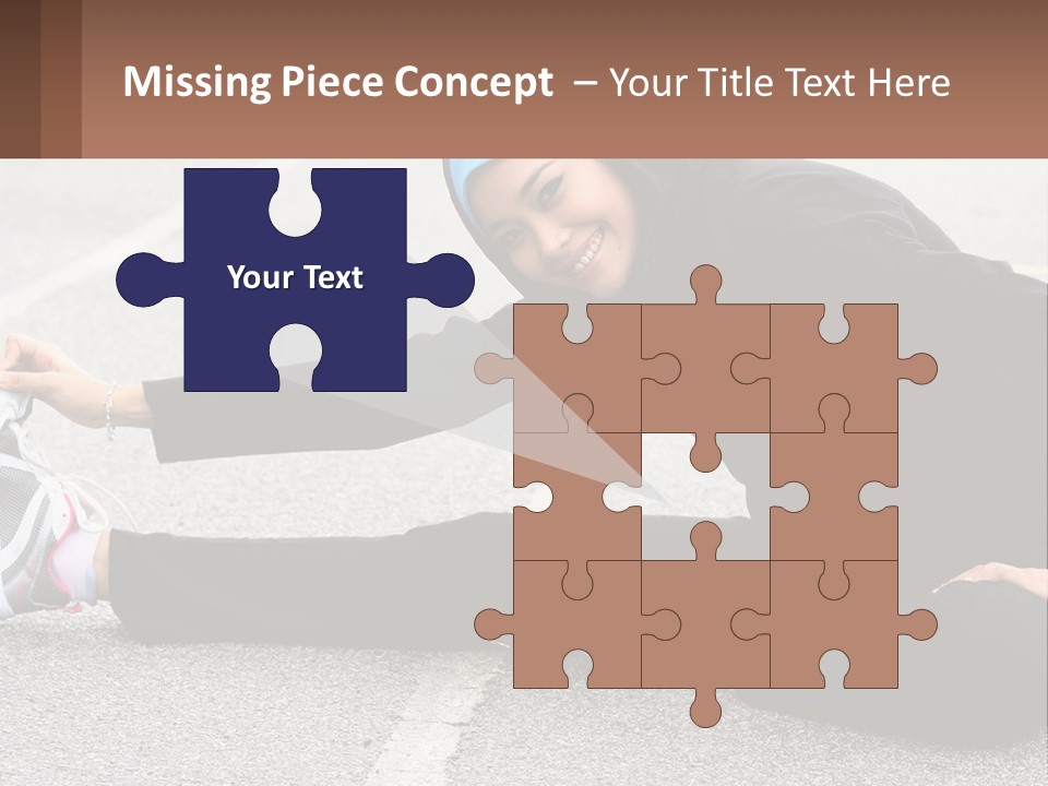 A Woman In A Hijab Is Sitting On The Ground PowerPoint Template