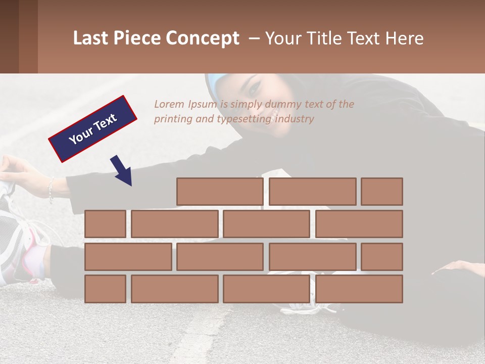 A Woman In A Hijab Is Sitting On The Ground PowerPoint Template