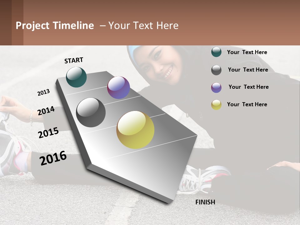 A Woman In A Hijab Is Sitting On The Ground PowerPoint Template