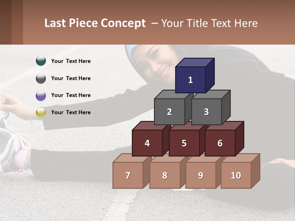 A Woman In A Hijab Is Sitting On The Ground PowerPoint Template