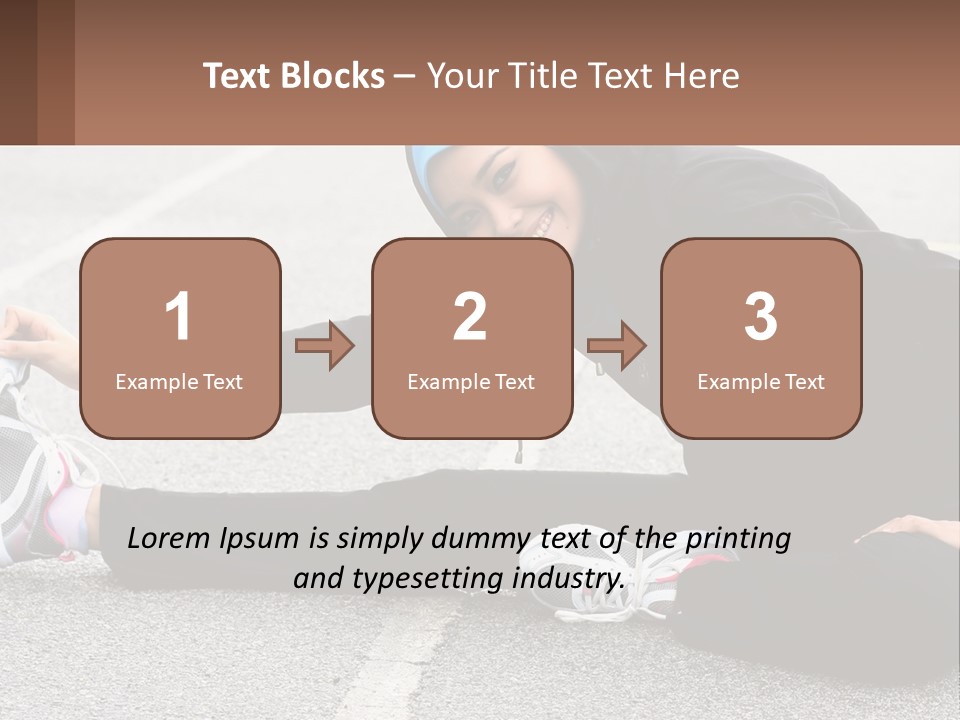 A Woman In A Hijab Is Sitting On The Ground PowerPoint Template