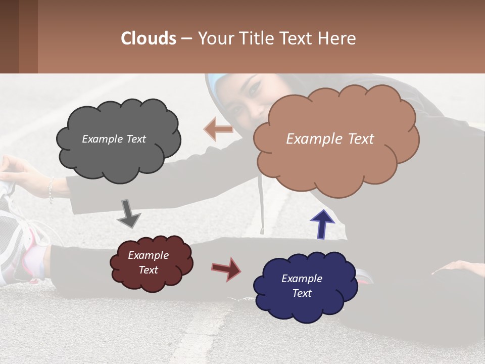 A Woman In A Hijab Is Sitting On The Ground PowerPoint Template