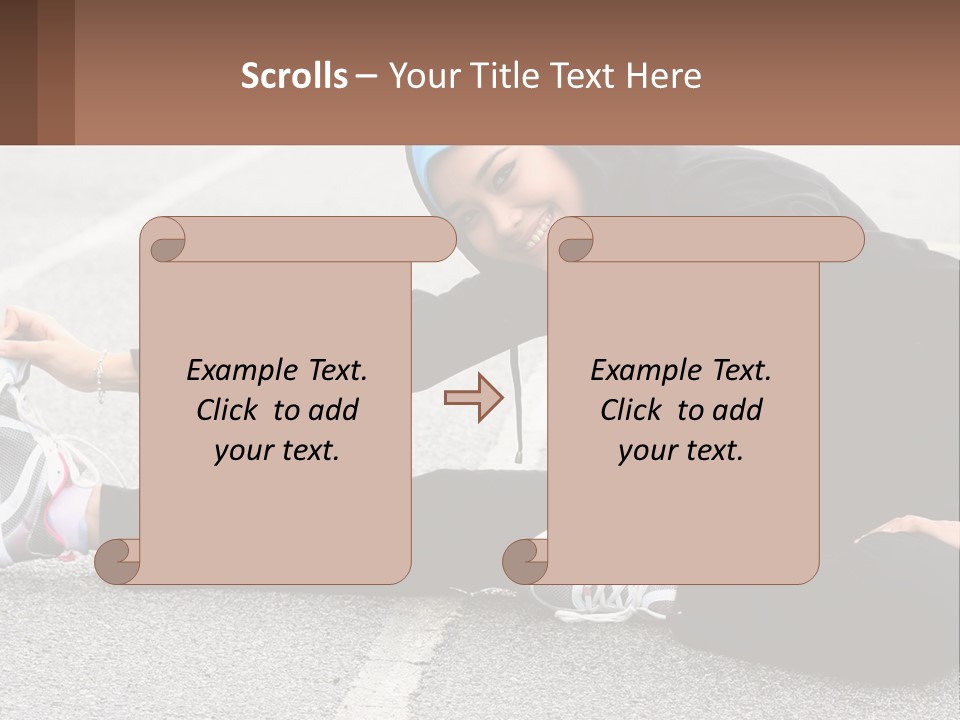 A Woman In A Hijab Is Sitting On The Ground PowerPoint Template