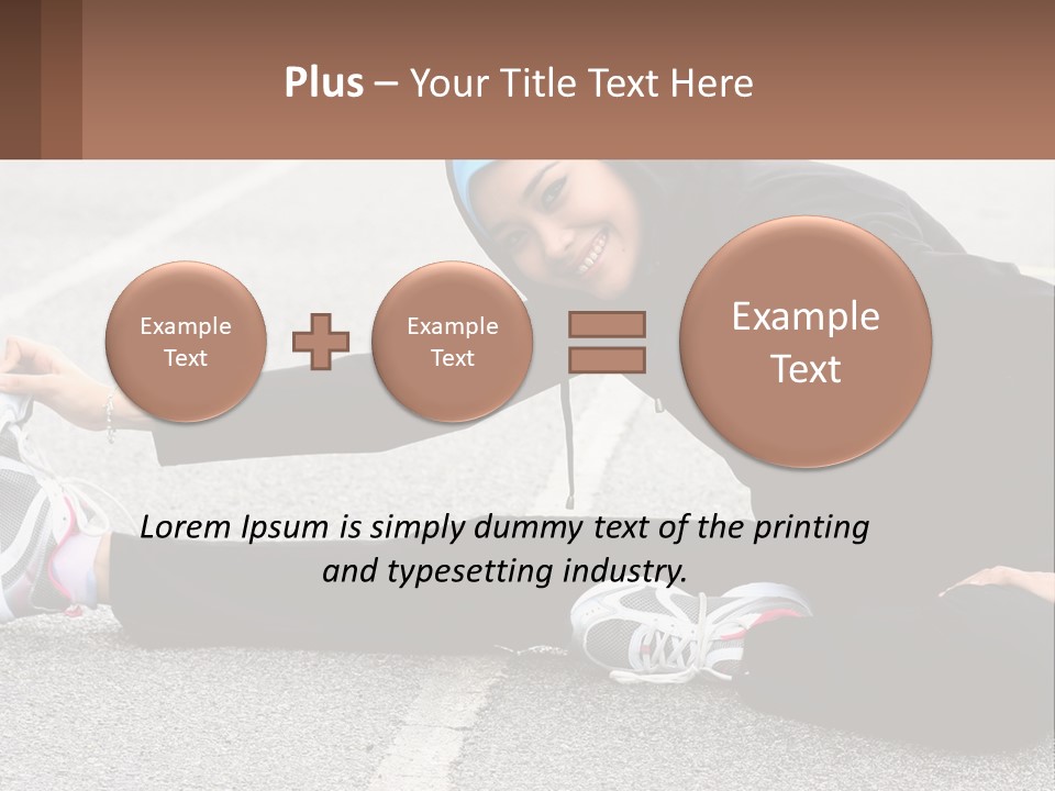 A Woman In A Hijab Is Sitting On The Ground PowerPoint Template