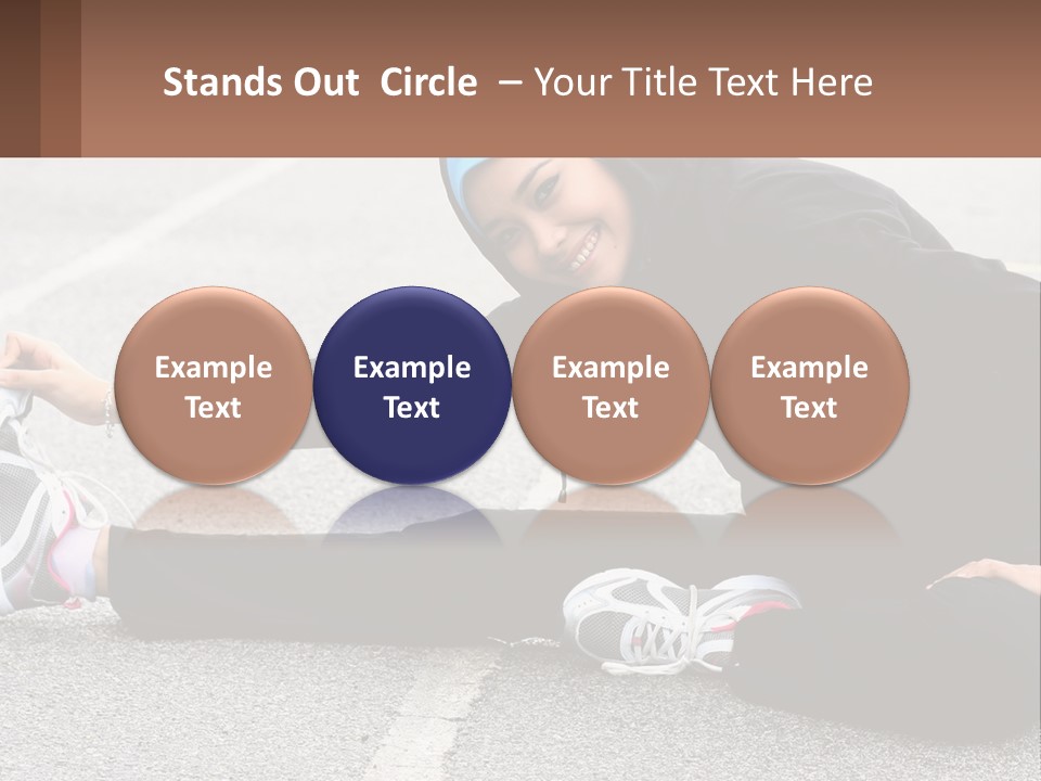 A Woman In A Hijab Is Sitting On The Ground PowerPoint Template