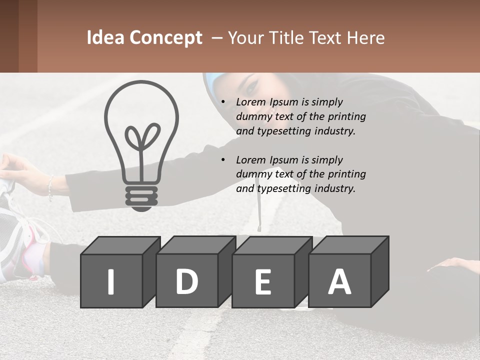 A Woman In A Hijab Is Sitting On The Ground PowerPoint Template