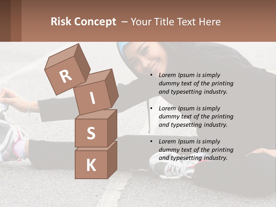 A Woman In A Hijab Is Sitting On The Ground PowerPoint Template