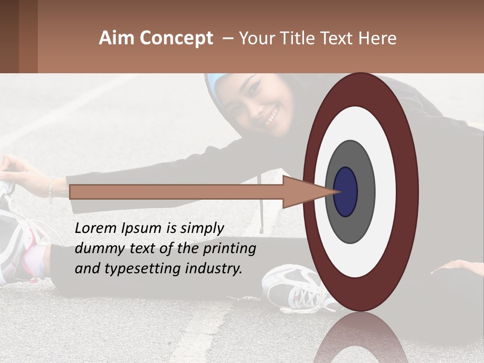 A Woman In A Hijab Is Sitting On The Ground PowerPoint Template