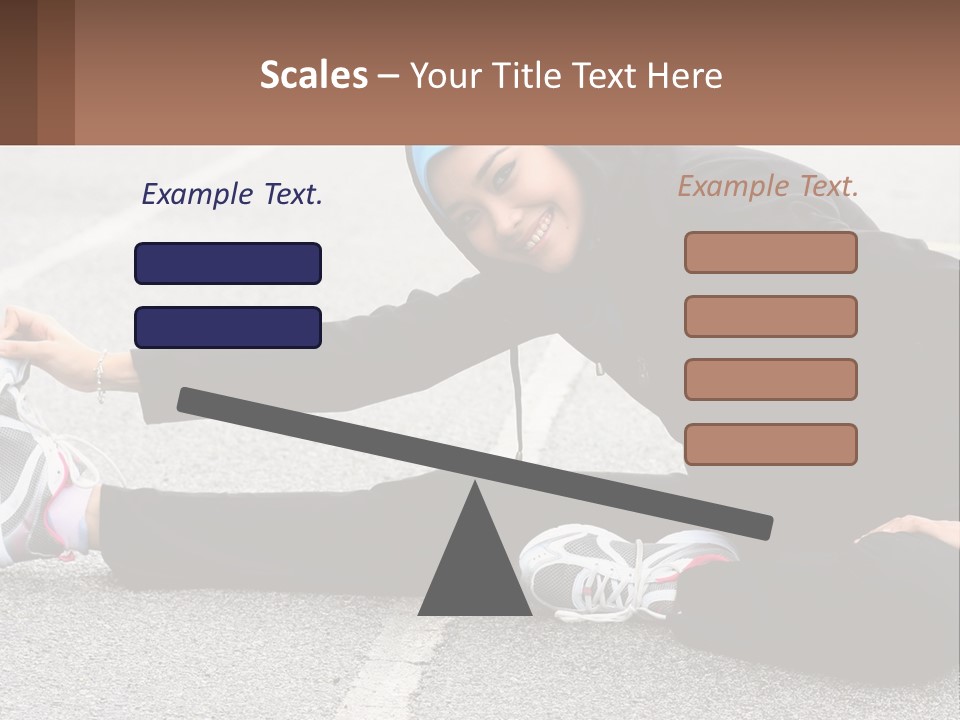 A Woman In A Hijab Is Sitting On The Ground PowerPoint Template