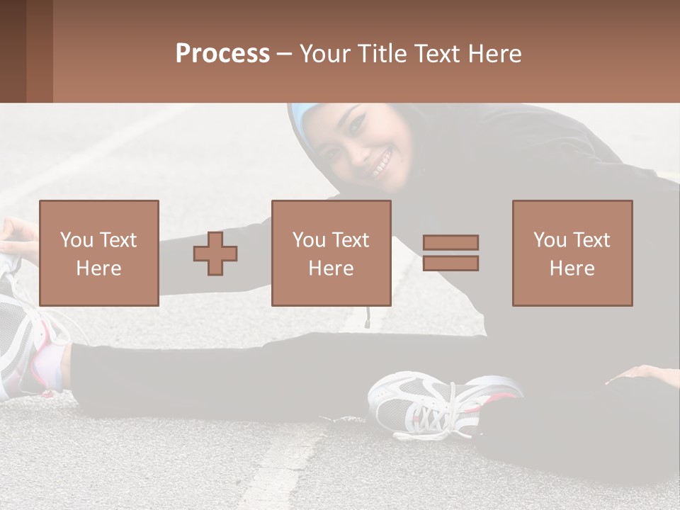 A Woman In A Hijab Is Sitting On The Ground PowerPoint Template