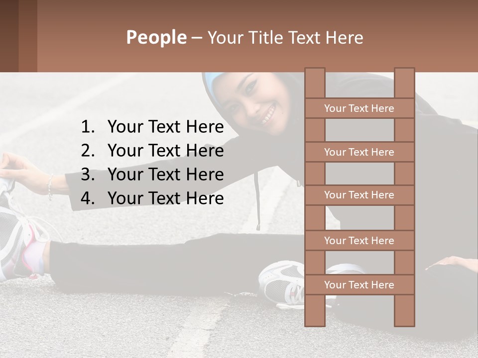 A Woman In A Hijab Is Sitting On The Ground PowerPoint Template