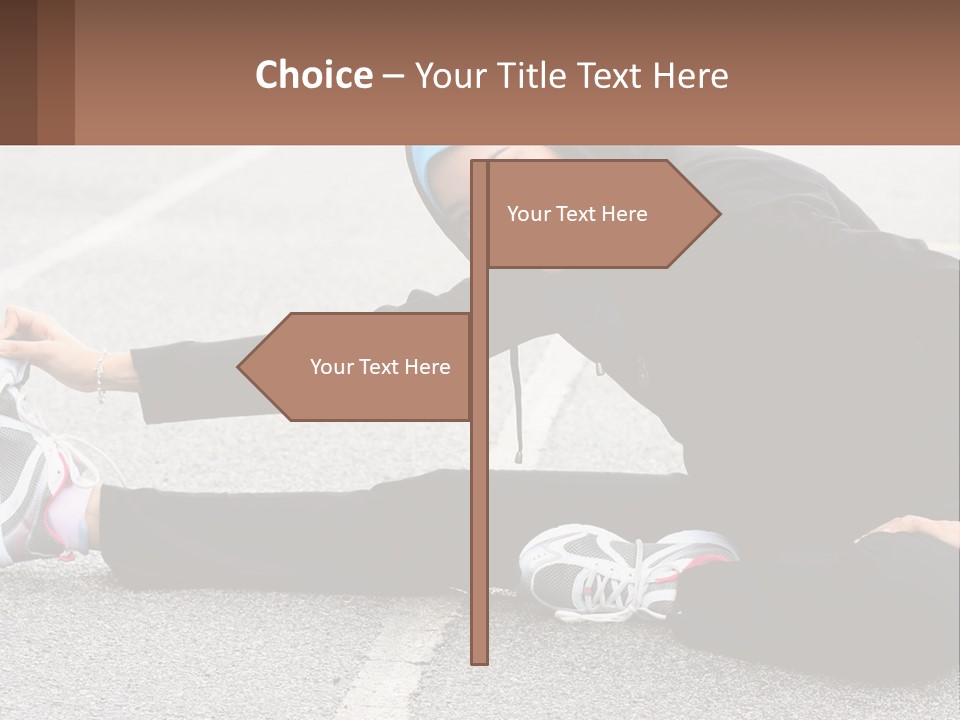 A Woman In A Hijab Is Sitting On The Ground PowerPoint Template