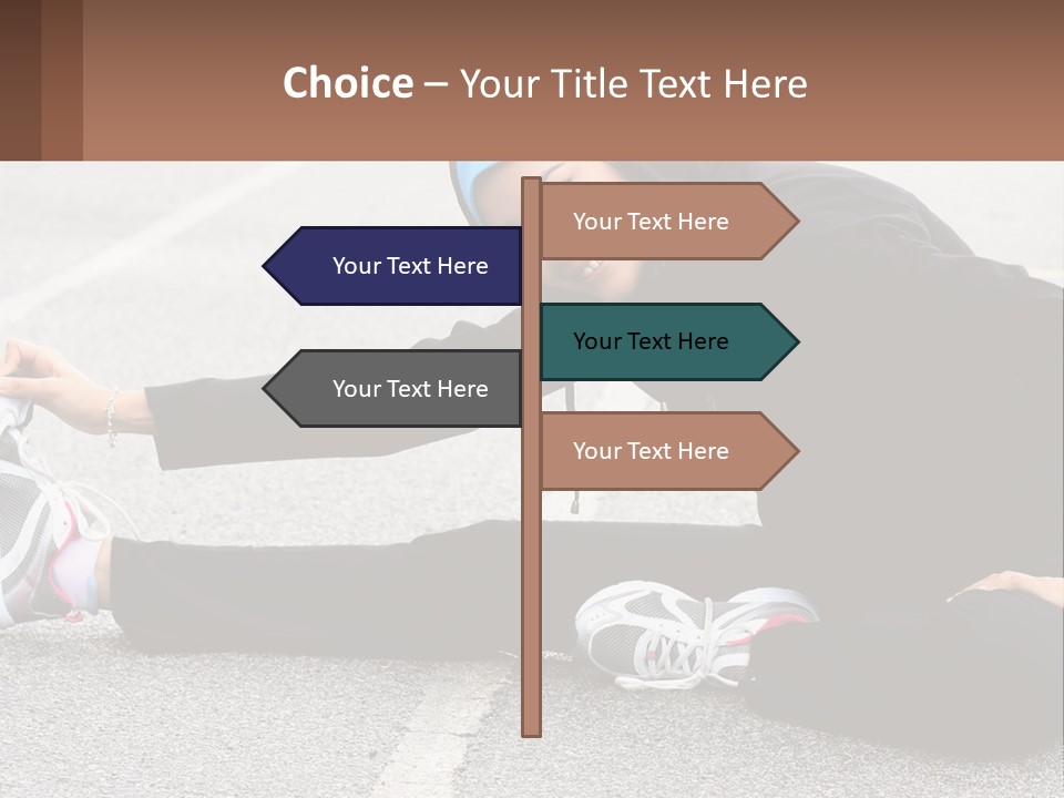 A Woman In A Hijab Is Sitting On The Ground PowerPoint Template