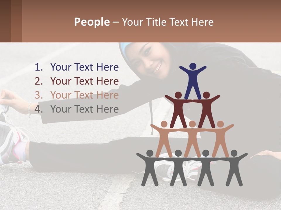 A Woman In A Hijab Is Sitting On The Ground PowerPoint Template