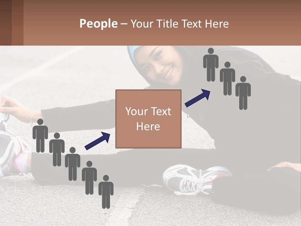 A Woman In A Hijab Is Sitting On The Ground PowerPoint Template