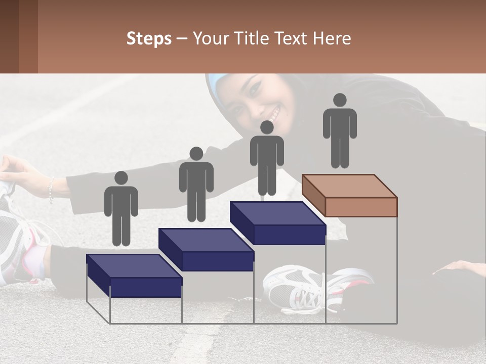 A Woman In A Hijab Is Sitting On The Ground PowerPoint Template