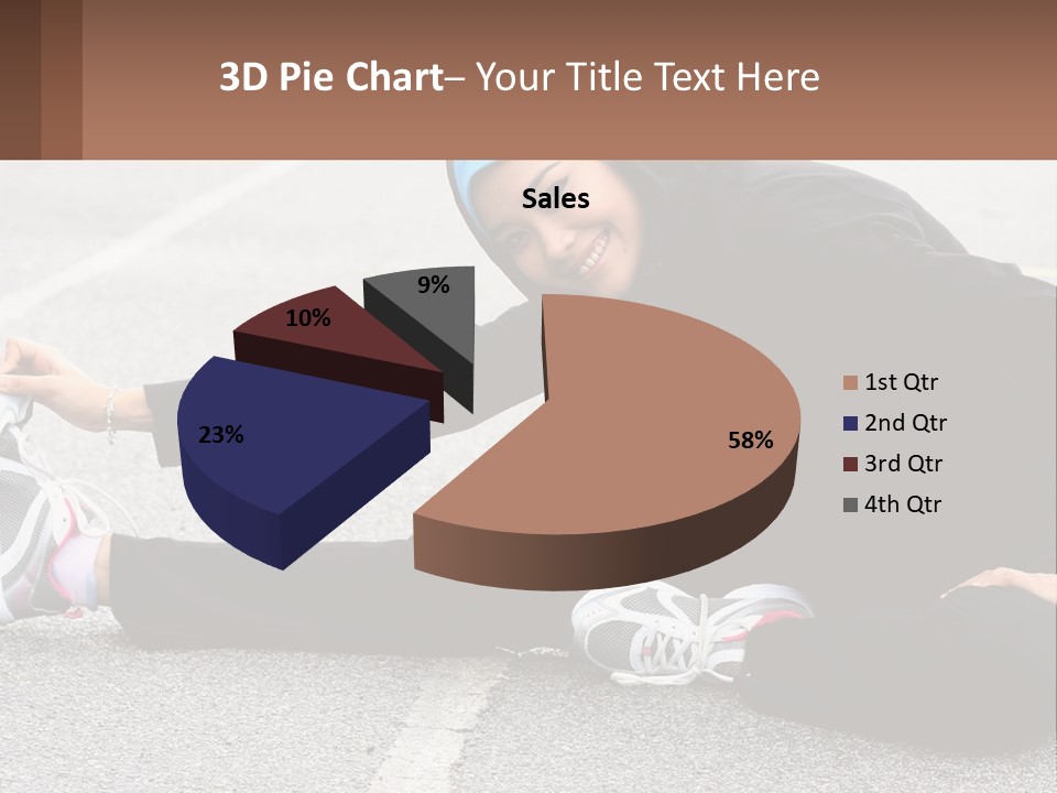 A Woman In A Hijab Is Sitting On The Ground PowerPoint Template